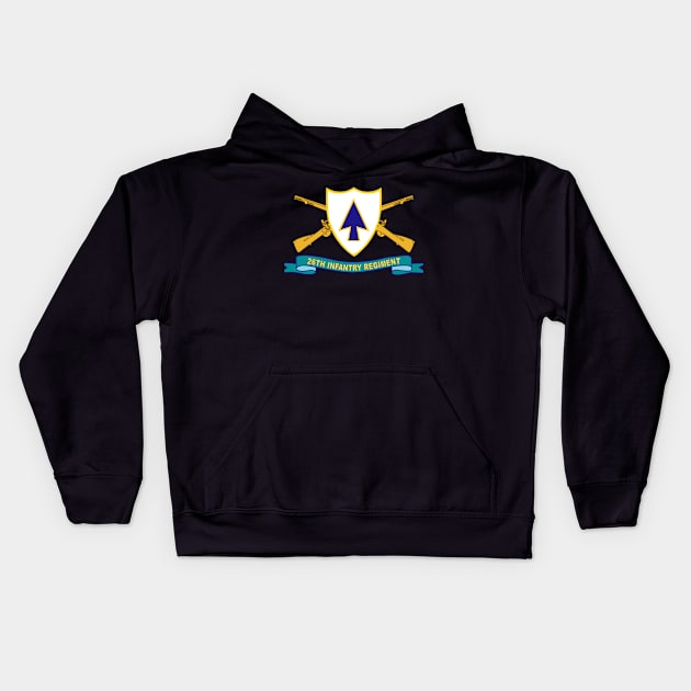 26th Infantry Regiment - DUI w Br - Ribbon X 300 Kids Hoodie by twix123844